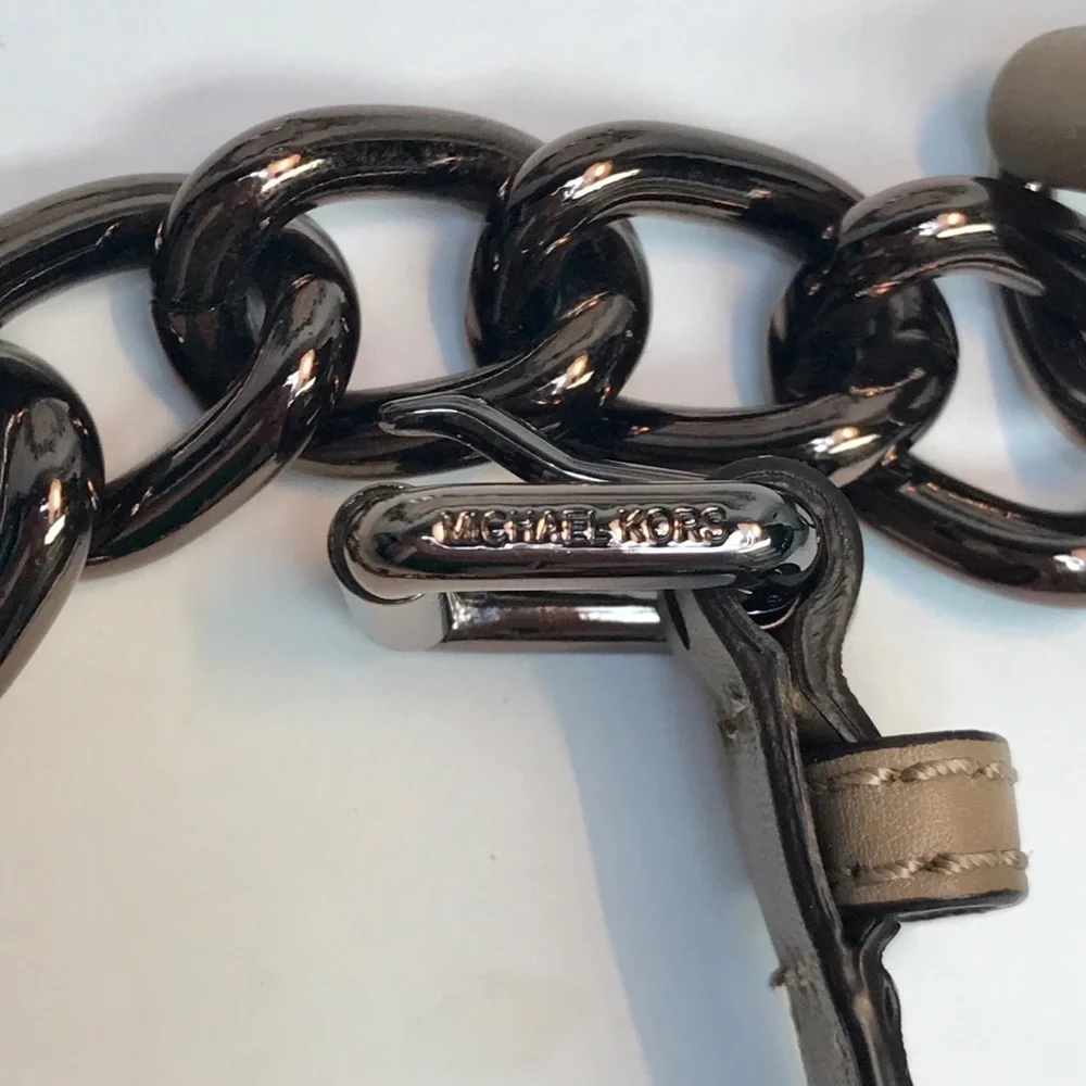 Michael Kors Chain and Leather Belt